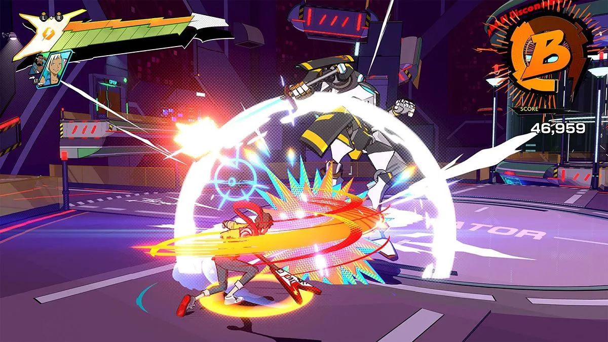 Ảnh chụp màn hình game Hi-Fi Rush của Tango Gameworks với phong cách đồ họa độc đáo, dù thành công vẫn bị đóng cửa studio