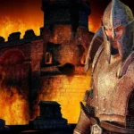 Ảnh minh họa của lính gác trong game The Elder Scrolls IV: Oblivion, thể hiện phong cách nghệ thuật của game nhập vai thế giới mở.