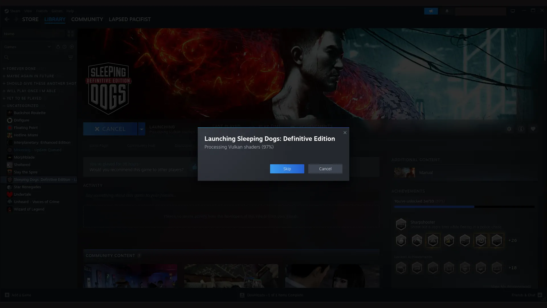 Ảnh Vulkan shaders đang xử lý trên Steam, minh họa công nghệ đồ họa cho game