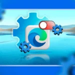 Biểu tượng Microsoft Edge với các biểu tượng cài đặt, tượng trưng cho khả năng tùy chỉnh và tối ưu trải nghiệm duyệt web bằng phím tắt.