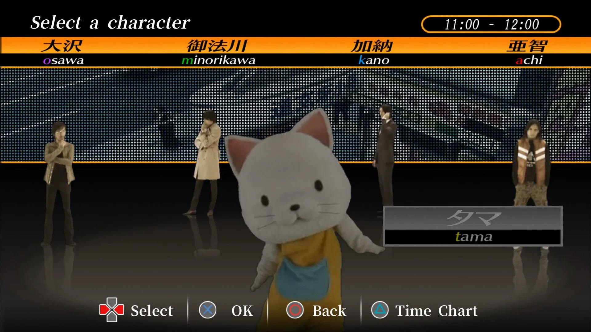 Cảnh chơi game thực tế trong 428: Shibuya Scramble, minh họa cách các lựa chọn trong game ảnh hưởng đến nhiều tuyến nhân vật.