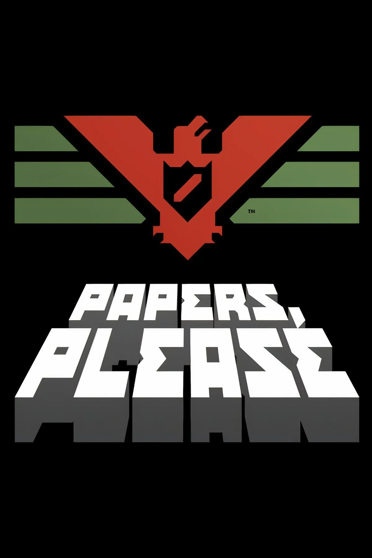 Cảnh trong Papers, Please thể hiện áp lực và sự căng thẳng của một nhân viên kiểm soát biên giới.