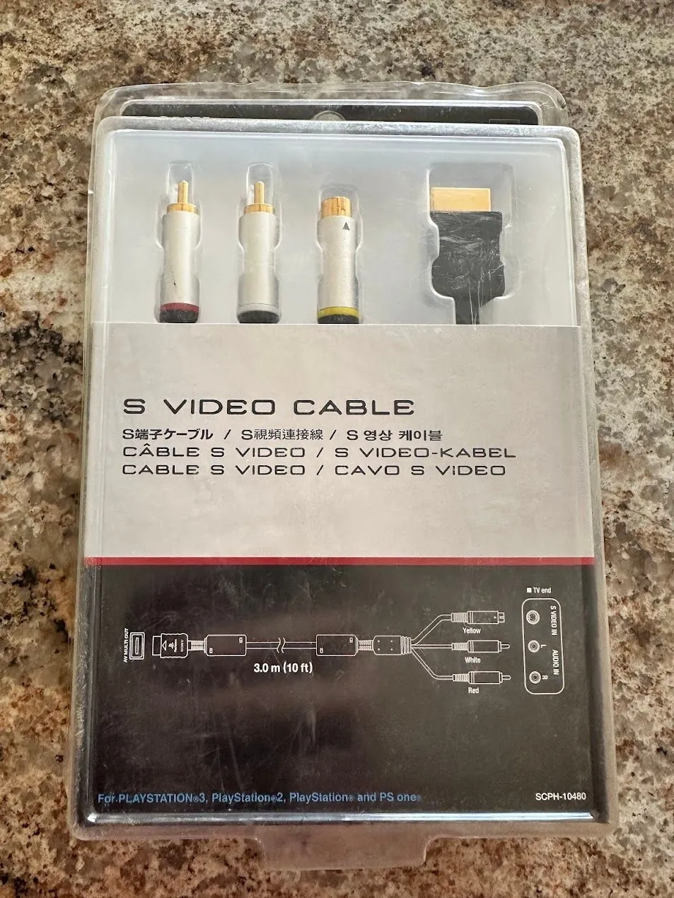 Cáp S-Video chính hãng Sony dành cho PlayStation, cải thiện đáng kể chất lượng hình ảnh trên TV CRT.