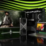 Card đồ họa NVIDIA RTX 5090 thế hệ mới trong hình ảnh quảng bá.