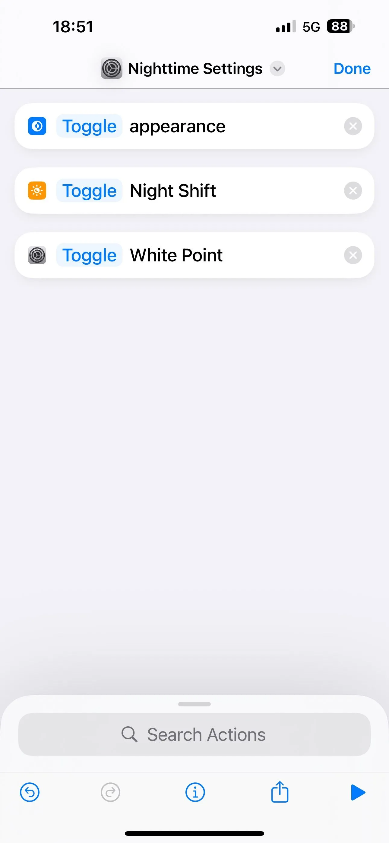 Đổi tên phím tắt để dễ dàng quản lý các cài đặt ban đêm trên iPhone
