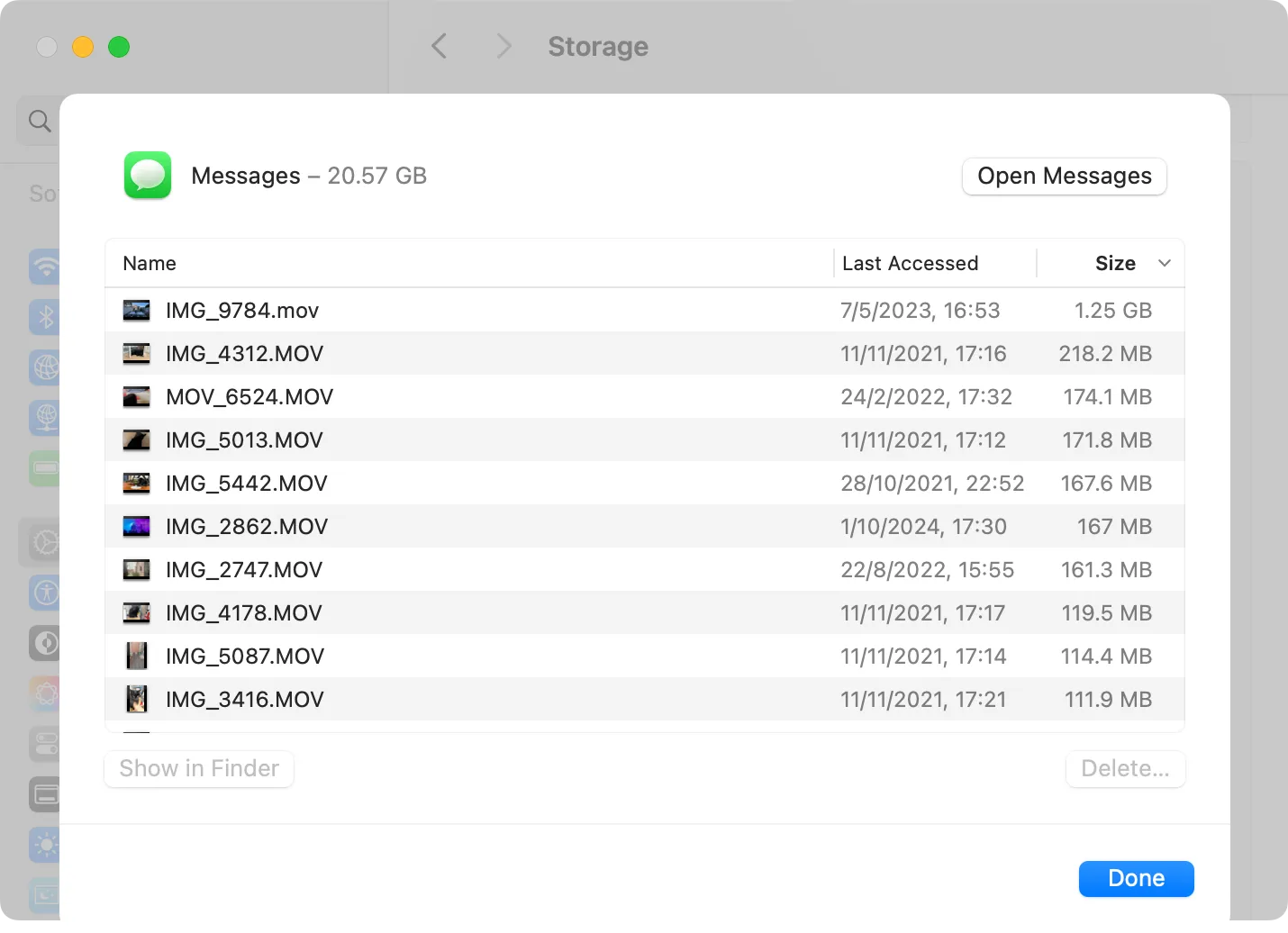 Dữ liệu tin nhắn cục bộ được lưu trữ trên Mac trong Cài đặt hệ thống
