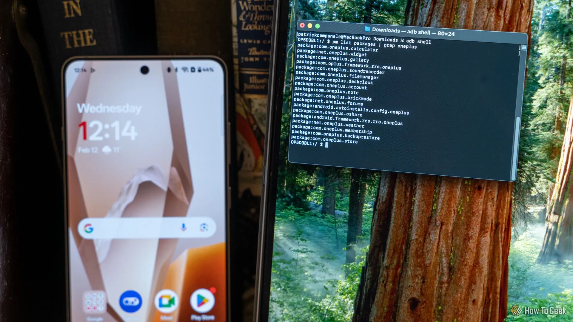 Giao diện dòng lệnh trên Mac hiển thị kết quả lệnh ADB liệt kê các ứng dụng bloatware đã cài đặt trên Android.