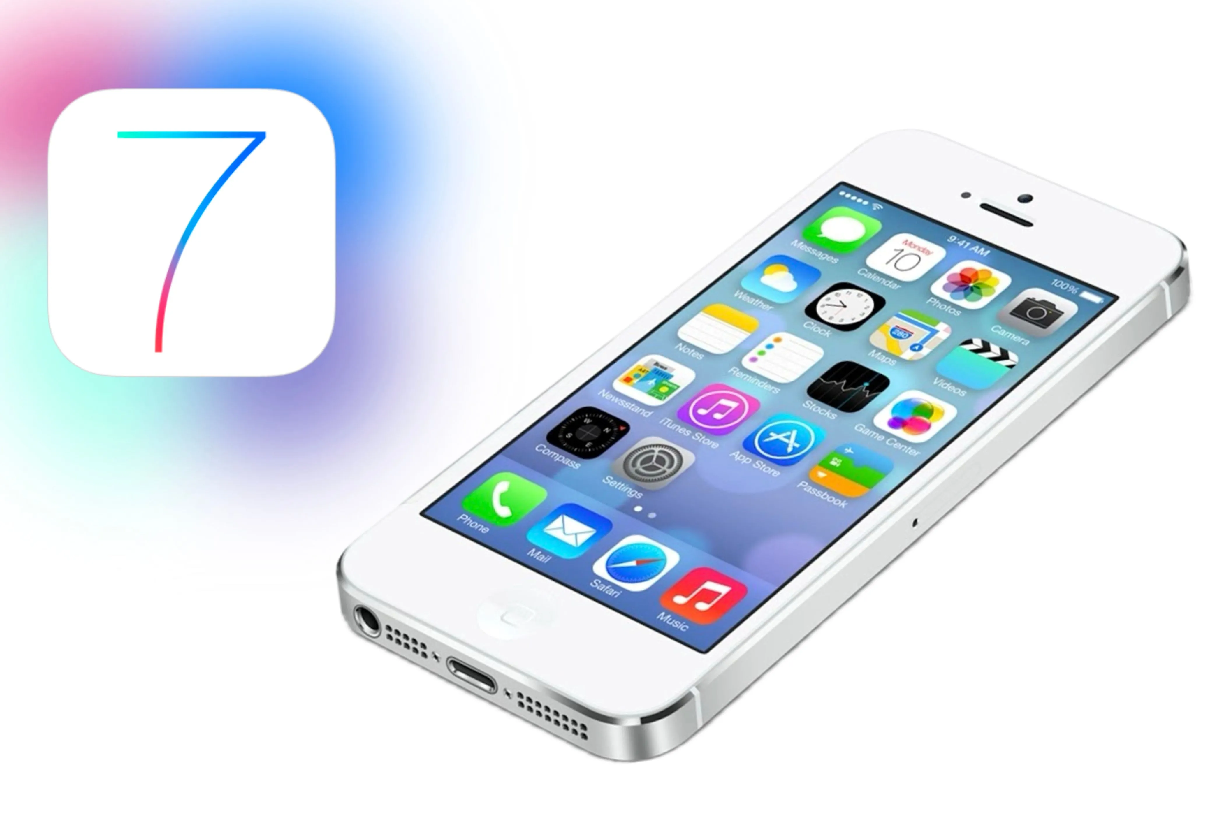 Giao diện iOS 7 với các biểu tượng phẳng và Control Center trên iPhone