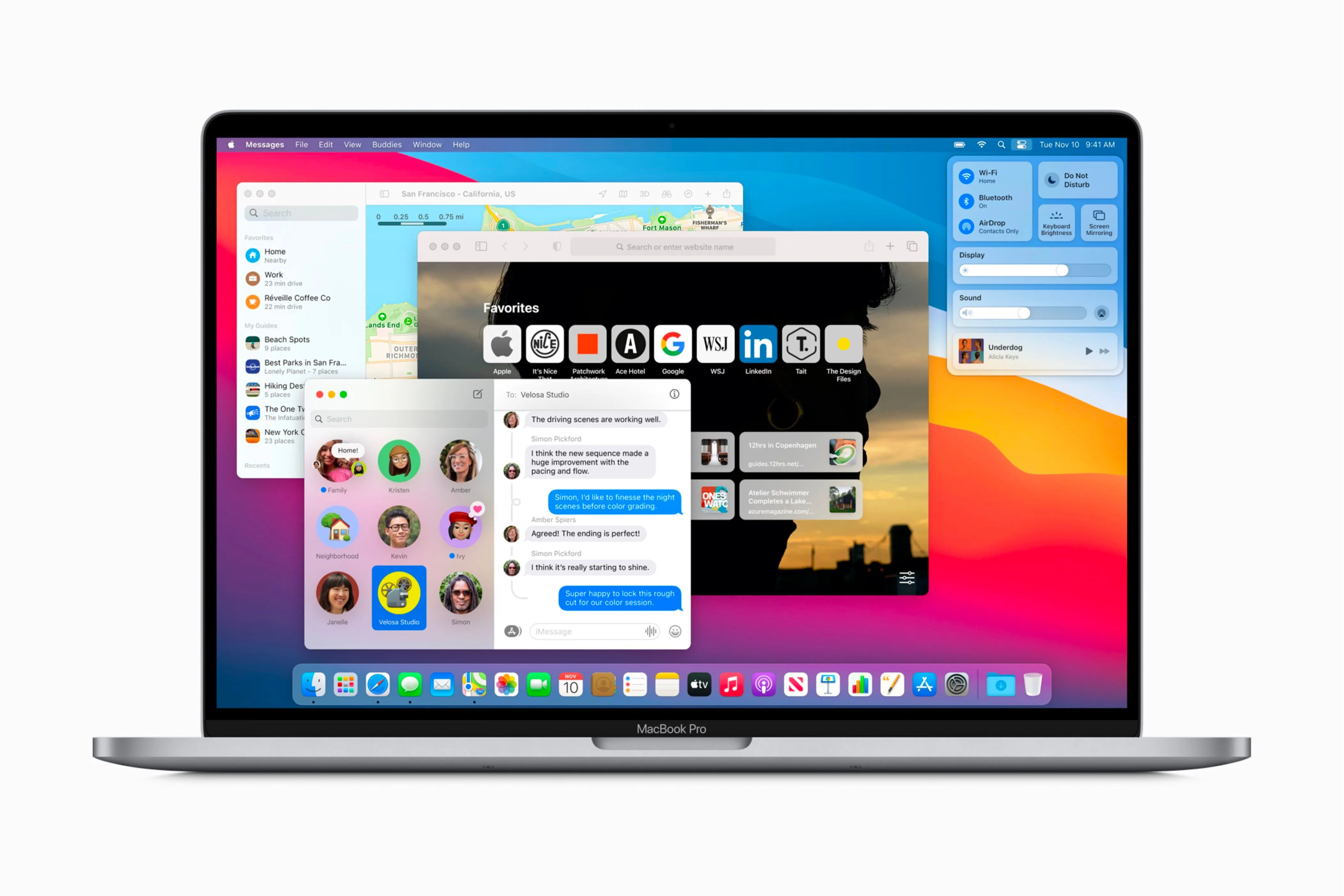 Giao diện macOS Big Sur trên MacBook