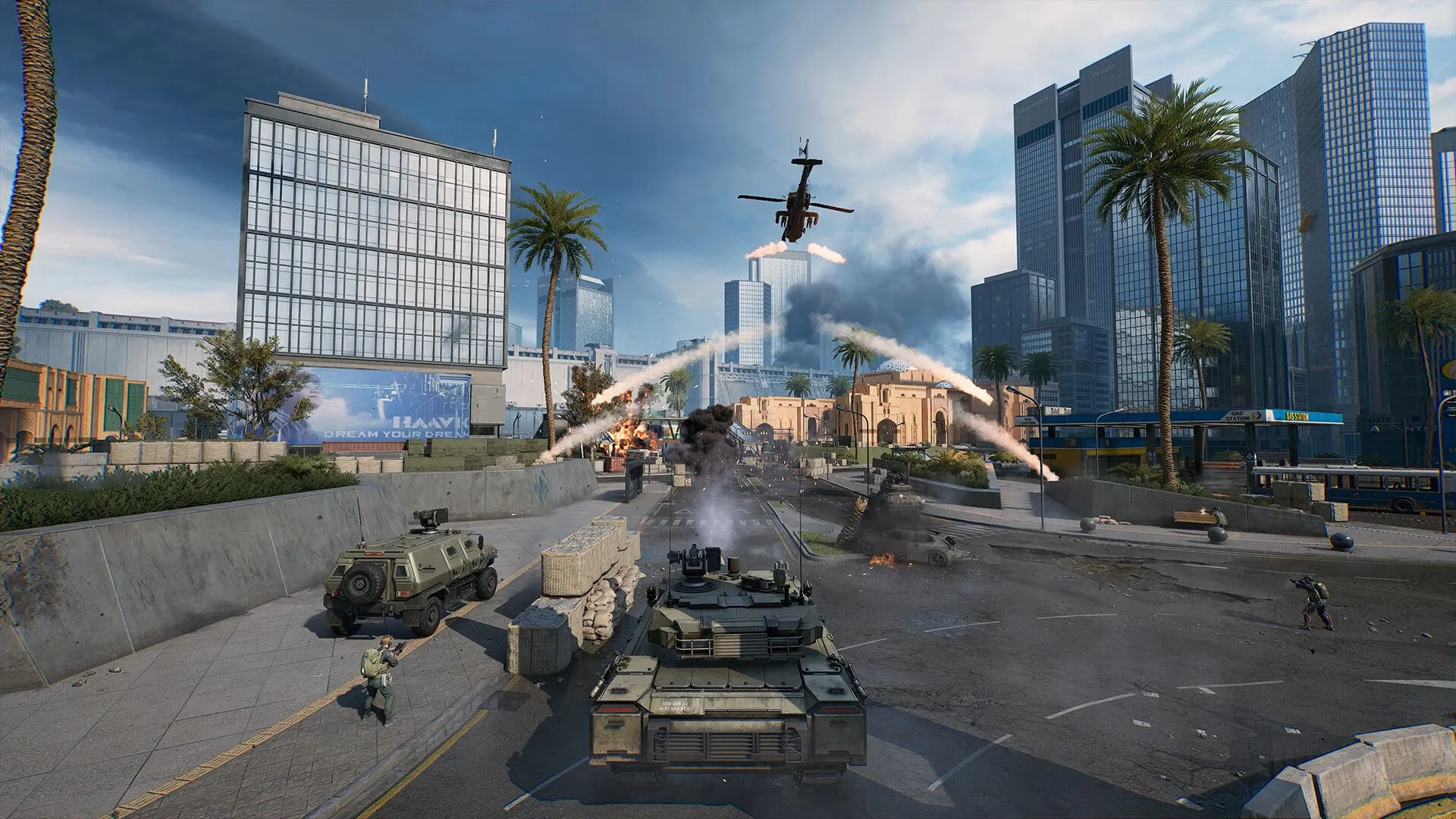 Góc nhìn từ xe tăng trong Delta Force, game bắn súng chiến thuật miễn phí như Battlefield