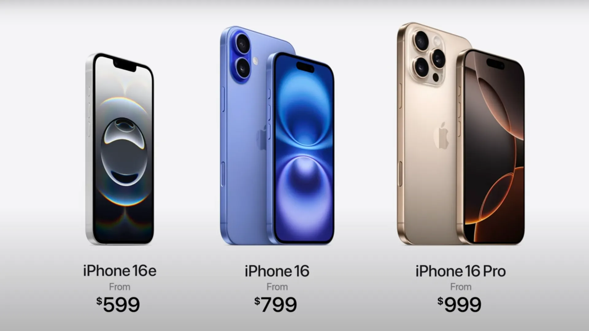 Hình ảnh điện thoại iPhone 16e từ Apple, minh họa thiết kế tổng thể.