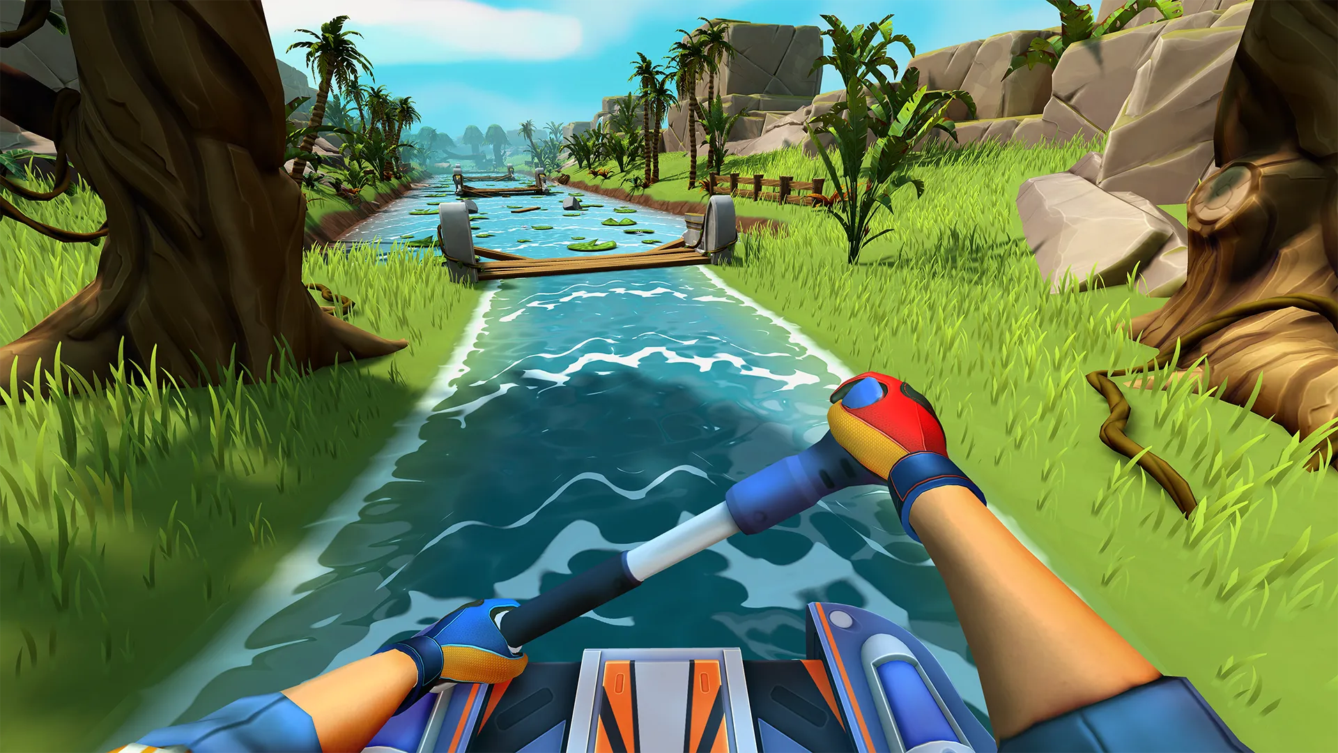 Hình ảnh game Fitness Fables trên Meta Quest 3, minh họa rằng vẫn có những tựa game VR chất lượng cao được phát hành.