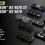 Hình ảnh một card đồ họa AMD Radeon, đại diện cho dòng sản phẩm GPU của AMD