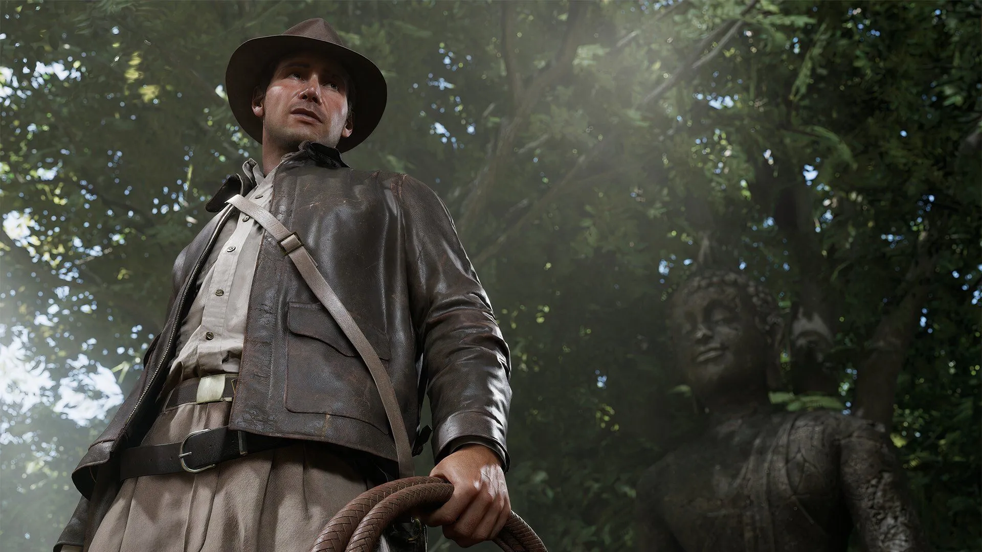 Indiana Jones trong game Indiana Jones and the Great Circle, một ví dụ về game chuyển thể phim chính thức chất lượng cao.
