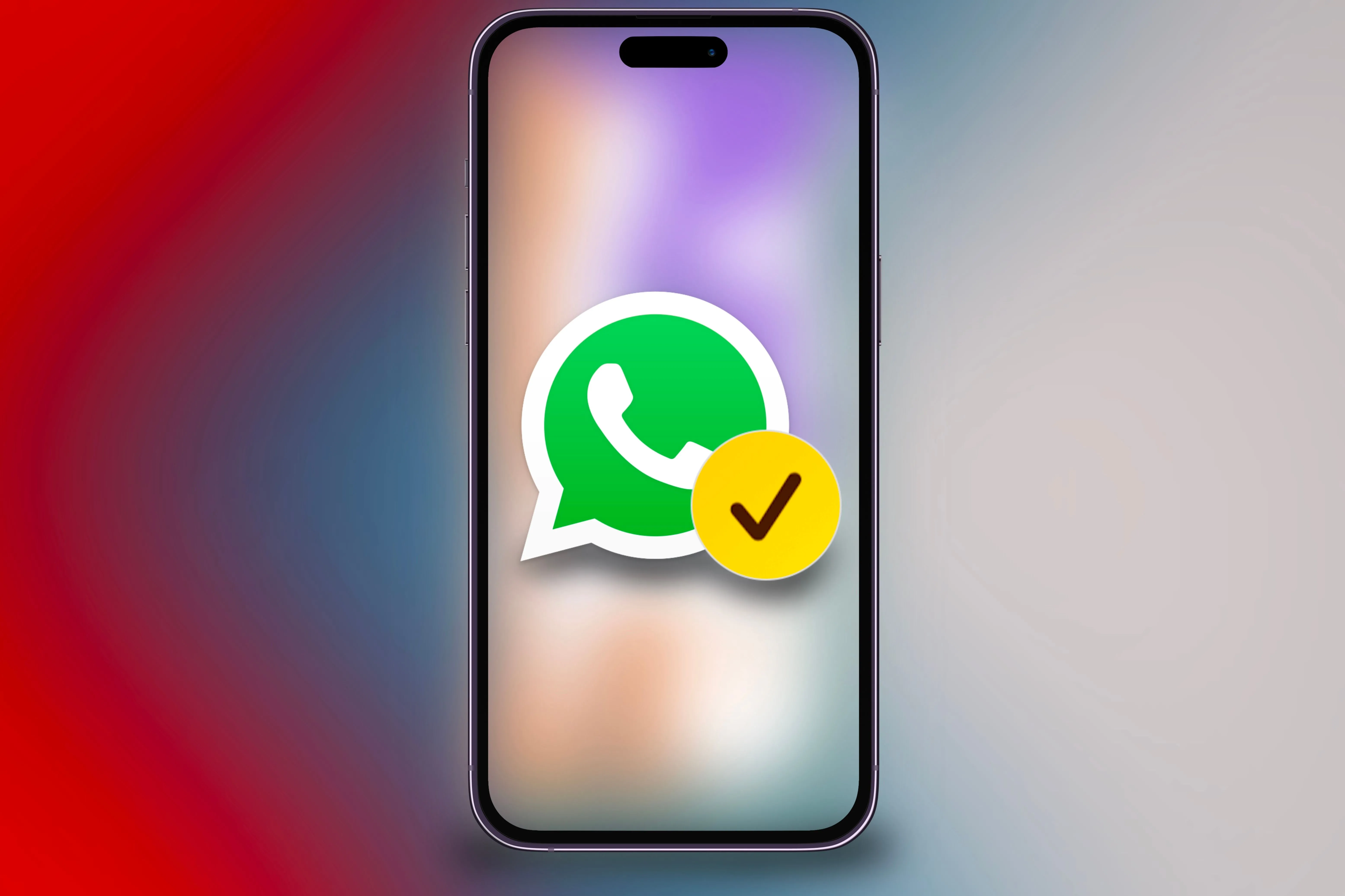 iPhone hiển thị biểu tượng Check In và WhatsApp, minh họa nhu cầu mở rộng khả năng tương thích của Check In với ứng dụng bên thứ ba và nền tảng khác.