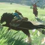 Link nhặt Hạt Korok trong The Legend of Zelda: Breath of the Wild
