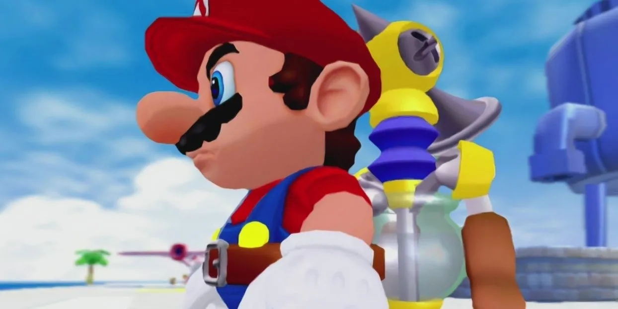 Mario sử dụng F.L.U.D.D. trong Super Mario Sunshine