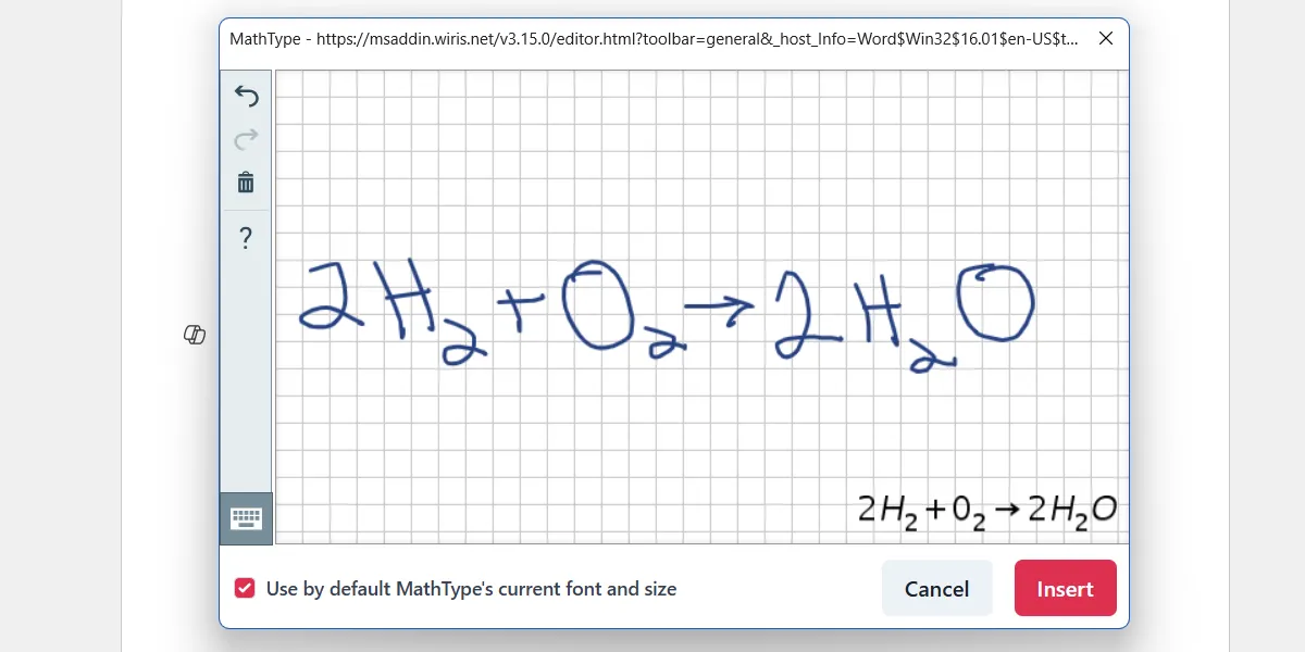 MathType add-in hỗ trợ viết phương trình toán học trong Word