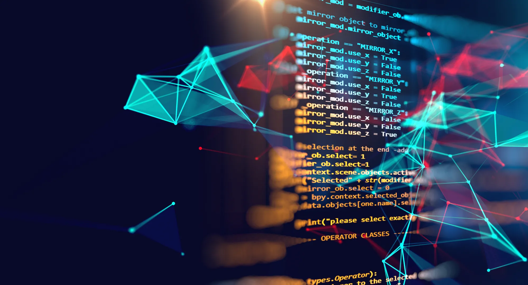 Minh họa lập trình với các khối mã code và sơ đồ cấu trúc, thể hiện khái niệm biên dịch và dịch ngược phần mềm.
