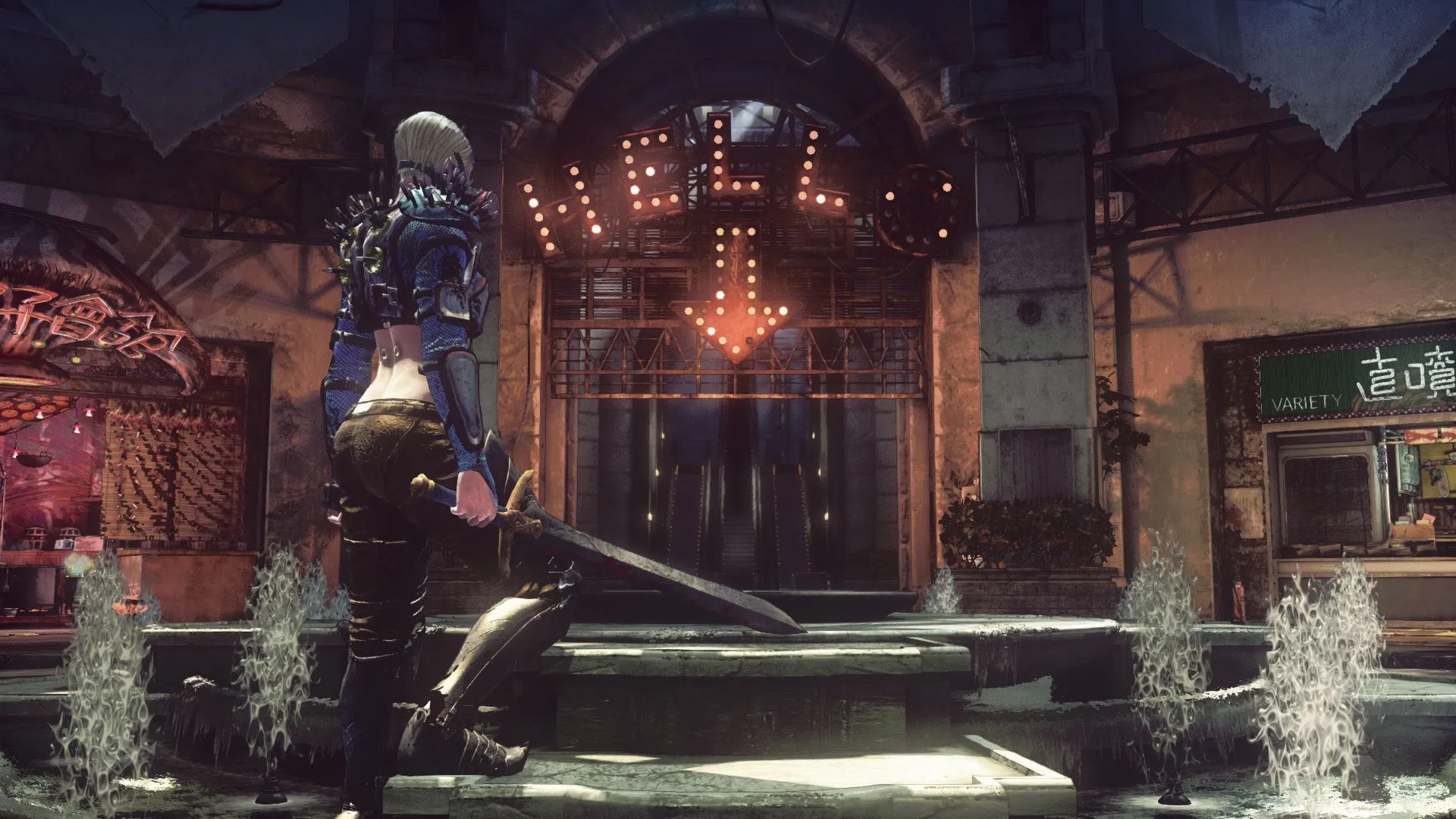 Nhân vật game Let It Die trong bối cảnh hậu tận thế, trải nghiệm Soulslike miễn phí như Elden Ring