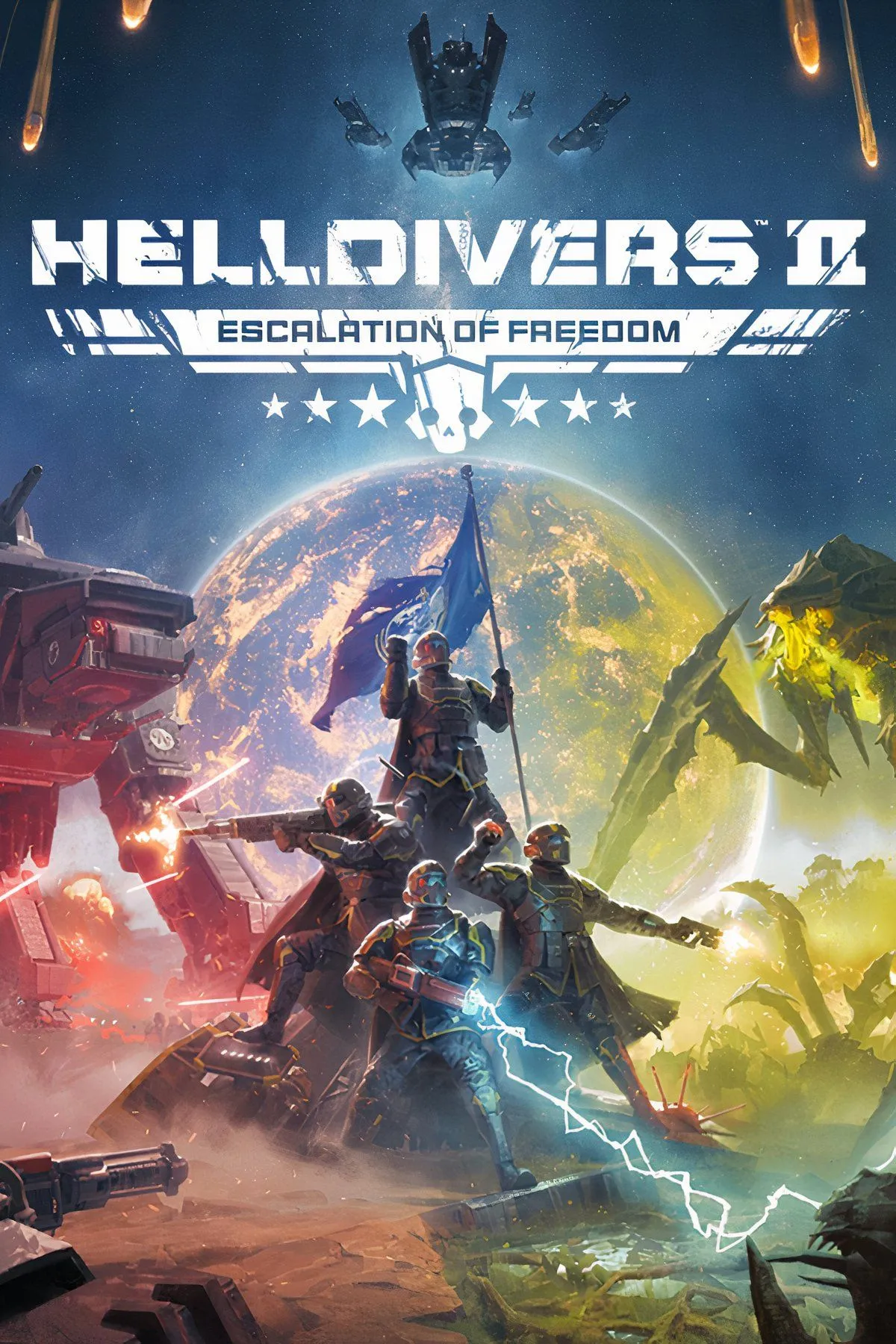 Nhiều khung cảnh gameplay Helldivers 2 thể hiện rõ sự ảnh hưởng từ Starship Troopers về chiến tranh, bạo lực và châm biếm.