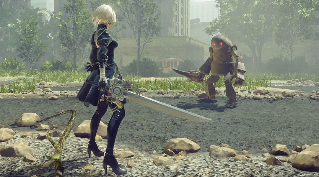 Nier Automata, cảnh chiến đấu dữ dội trong game