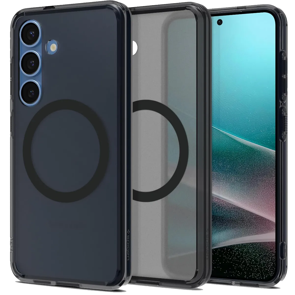 Ốp lưng Spigen Ultra Hybrid MagFit được chứng nhận Qi2 dành cho Galaxy S25, cung cấp khả năng từ tính tương thích sạc không dây.
