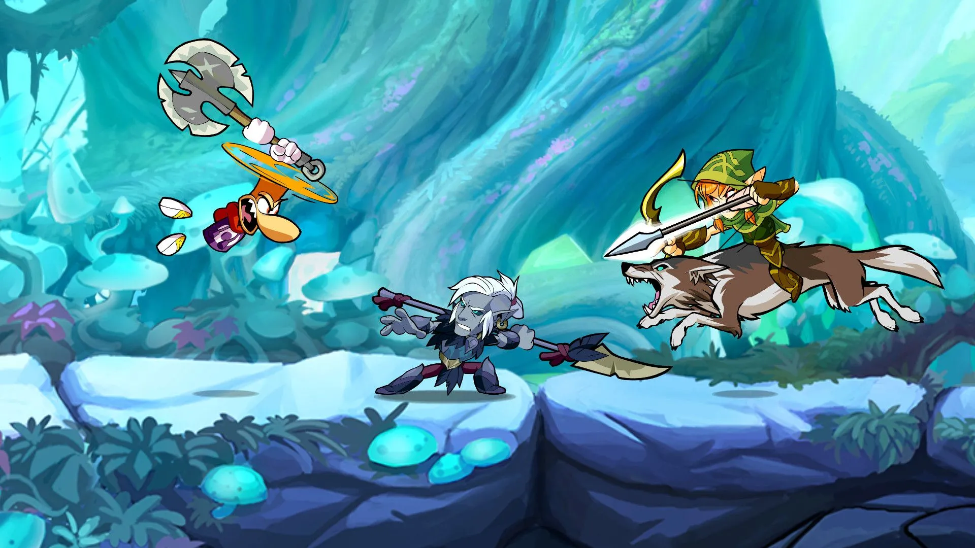 Pha hành động trong Brawlhalla, game đối kháng nền tảng miễn phí thay thế Super Smash Bros.
