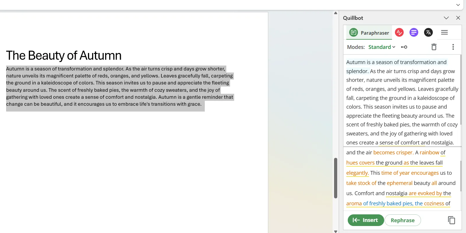 QuillBot add-in giúp tóm tắt và diễn giải văn bản trong Microsoft Word
