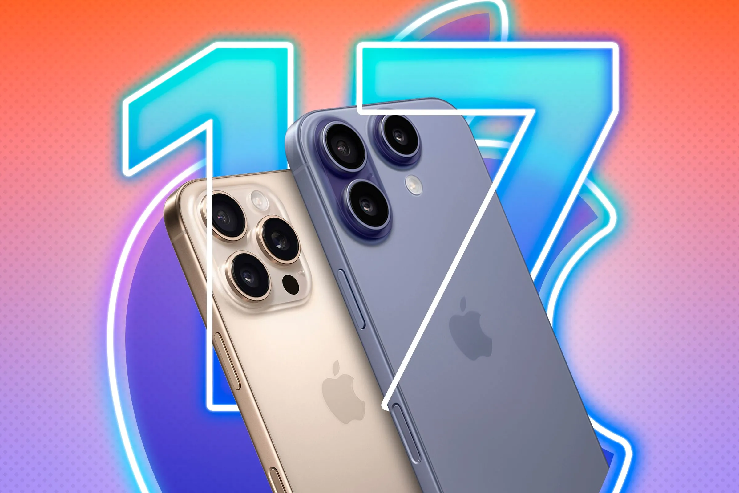 So sánh giữa iPhone 16 Pro và một mẫu concept iPhone 17, minh họa sự khác biệt về thiết kế và kích thước.