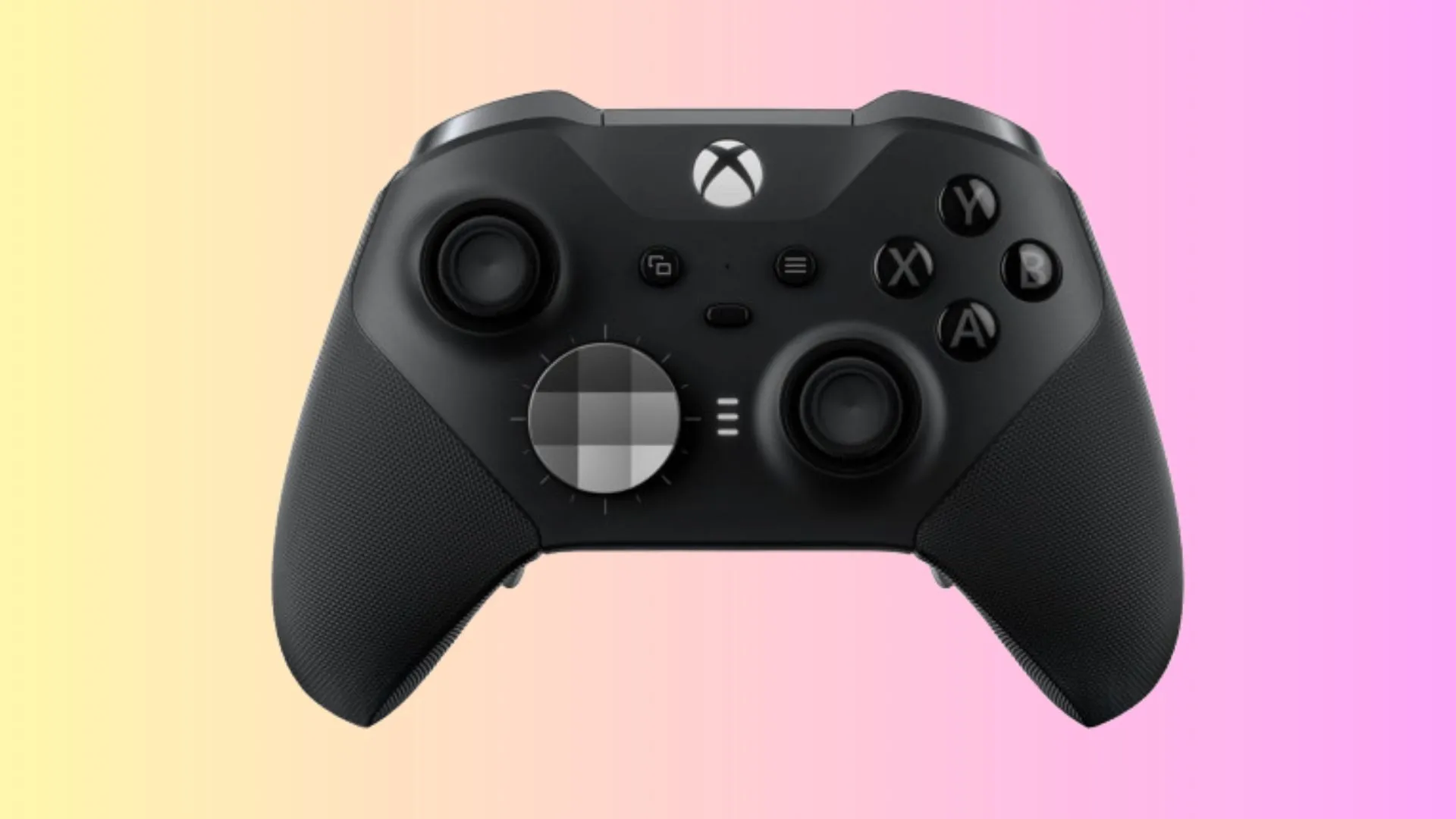Tay cầm không dây Xbox Elite Series 2 Core trên nền chuyển màu.