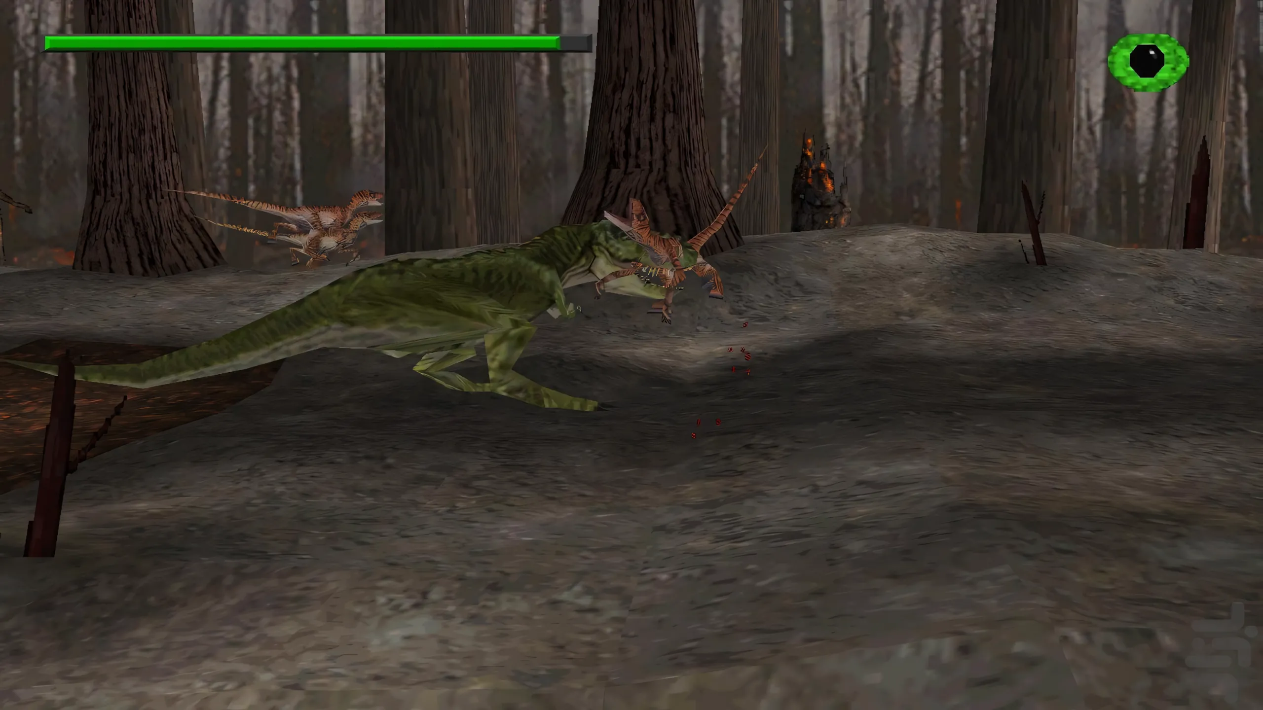 The Lost World: Jurassic Park, một con khủng long T-Rex đang tấn công