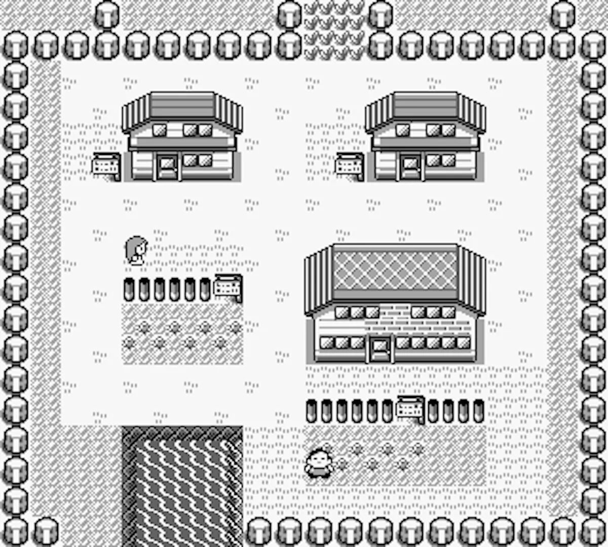 Thị trấn Pallet trong game Pokémon phiên bản Game Boy, biểu tượng khởi đầu cho hành trình JRPG.