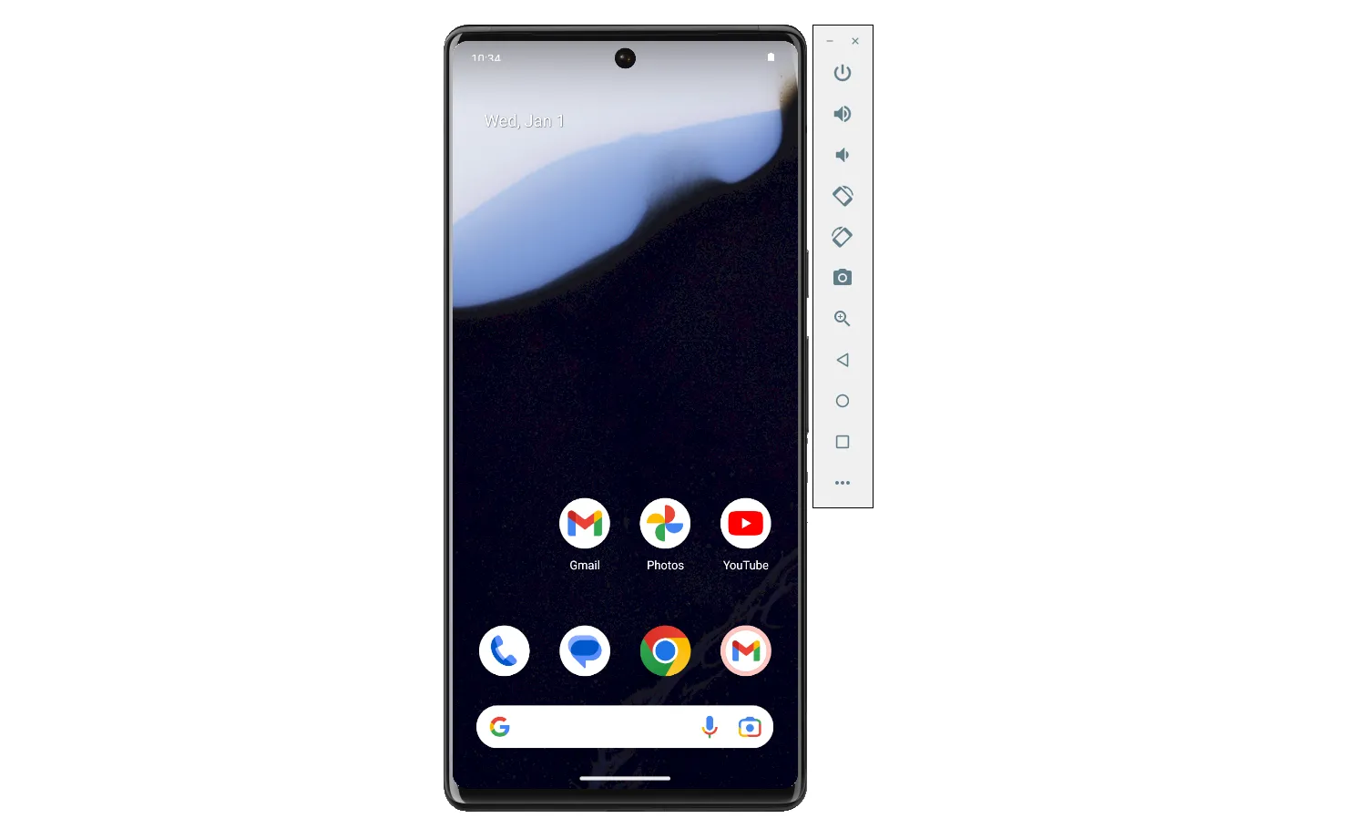 Thiết bị Android ảo đang chạy trong Android Studio Emulator, cho phép kiểm tra ứng dụng di động.