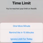 Thiết lập giới hạn Screen Time cho ứng dụng Reddit trên iPhone để hạn chế doomscrolling