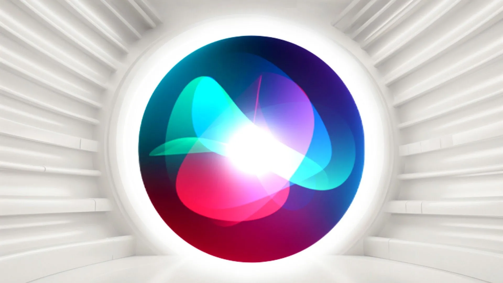 Trợ lý ảo Siri của Apple trên nền trắng, biểu tượng của công nghệ giọng nói và quyền riêng tư