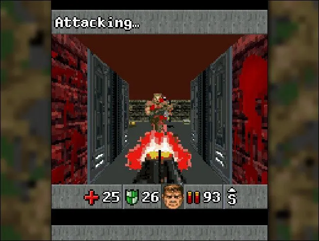 Ảnh chụp màn hình game Doom RPG trên điện thoại di động