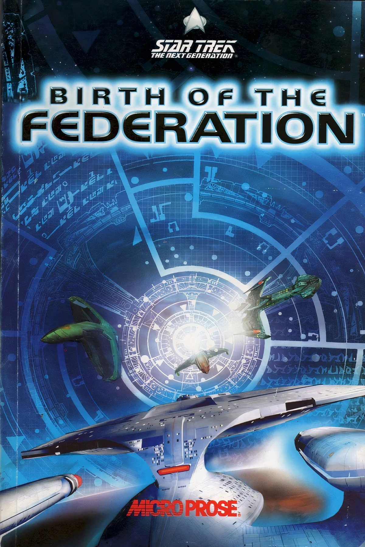 Bản đồ thiên hà với các lãnh thổ của Federation, Klingon và Romulan trong game chiến thuật 4X Star Trek Birth of the Federation.
