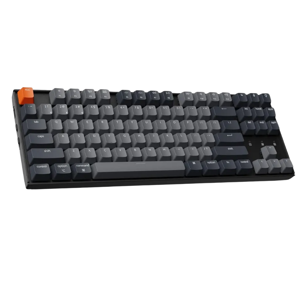 Bàn phím cơ Keychron K8 TKL với layout 87 phím, kết nối không dây Bluetooth, tối ưu cho người dùng MacBook.