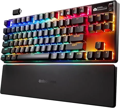Bàn phím gaming SteelSeries Apex Pro TKL Wireless Gen 3 với thiết kế không dây, trang bị switch OmniPoint 3.0 Hall Effect.