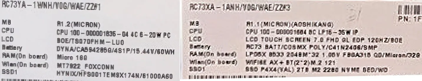 Bảng thông số kỹ thuật rò rỉ của ROG Ally 2, bao gồm chip Aerith Plus