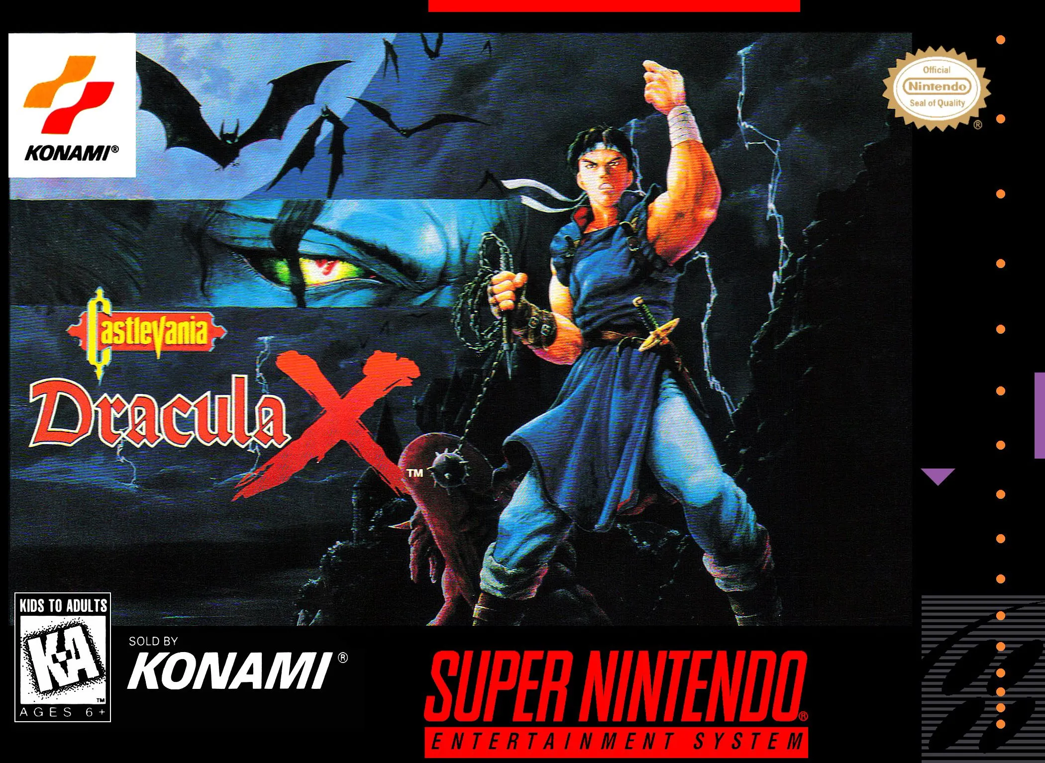 Bìa đĩa Castlevania: The Dracula X Chronicles, game chứa bản gốc Rondo of Blood và Symphony of the Night.