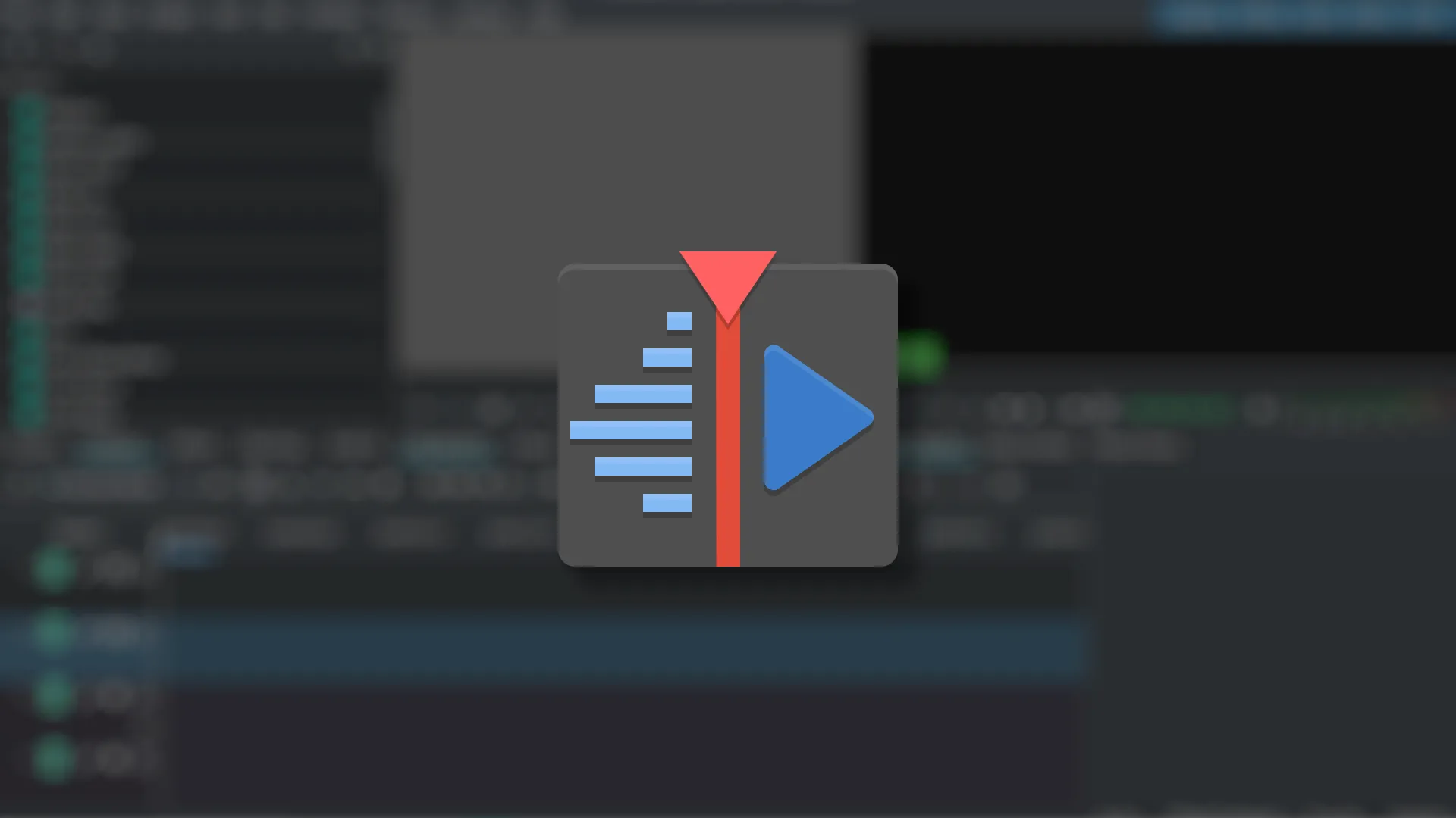 Biểu tượng Kdenlive nổi bật trên giao diện timeline của phần mềm chỉnh sửa video.