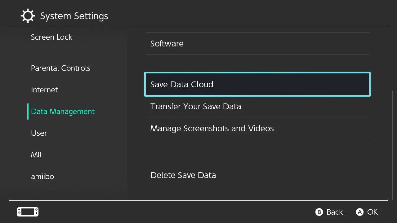 Biểu tượng lưu trữ đám mây của Nintendo Switch Online, minh họa tính năng sao lưu dữ liệu game.