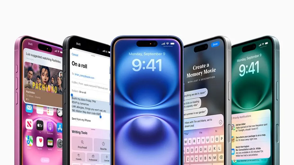 Các mẫu Apple iPhone 16 minh họa các tính năng của Apple Intelligence