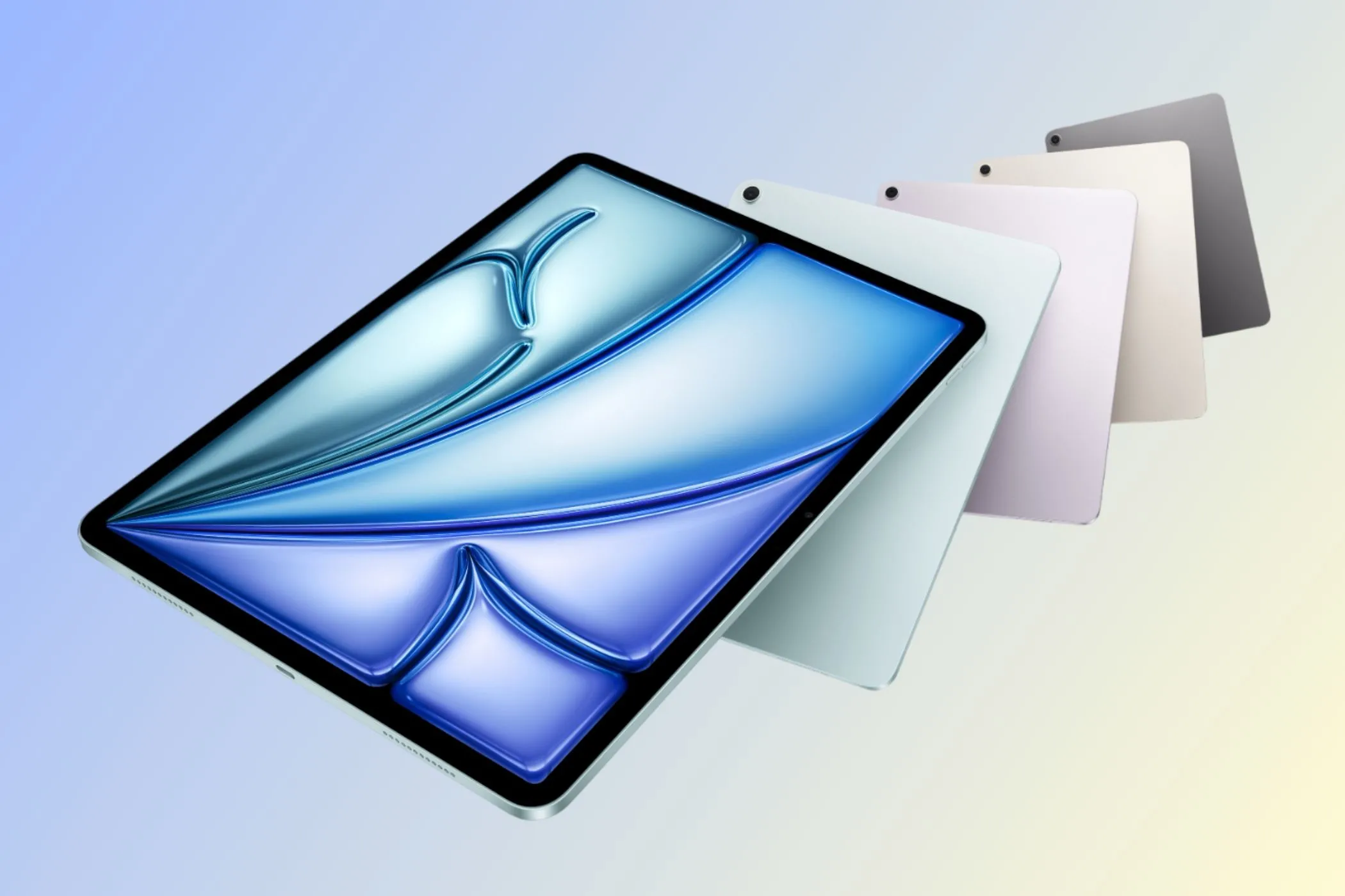 Các mẫu iPad Air 11 inch M2 với nhiều màu sắc khác nhau