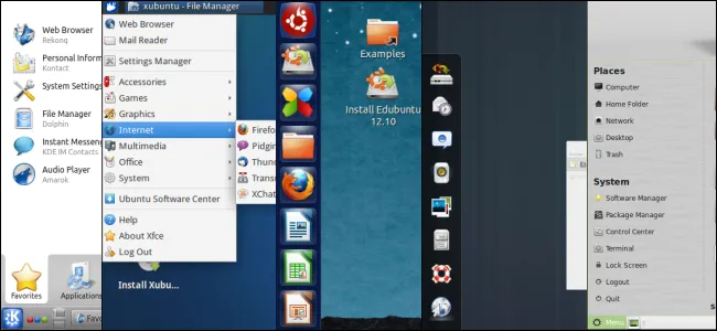 Các môi trường desktop Linux phổ biến