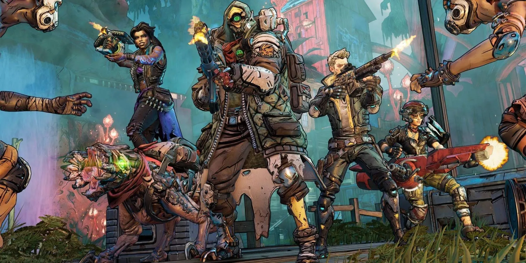 Các Vault Hunter trong Borderlands 3 đang khai hỏa trong trận chiến