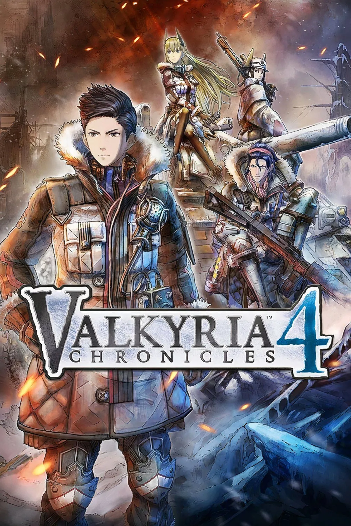 Cảnh chiến đấu trong Valkyria Chronicles 4, thể hiện một đơn vị quân đội đang ẩn nấp và tấn công, với đồ họa cel-shading đặc trưng và yếu tố chiến thuật thời gian thực.