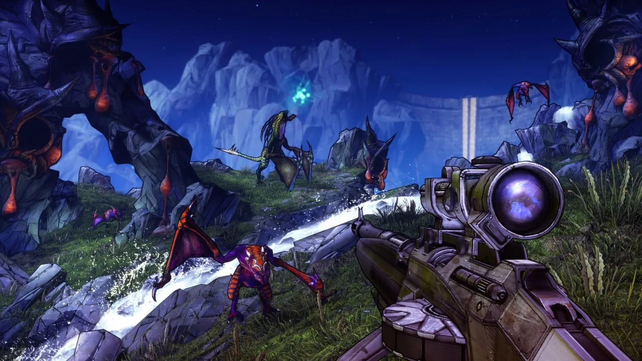 Cảnh gameplay chính thức của Borderlands 2 với các Vault Hunter chiến đấu